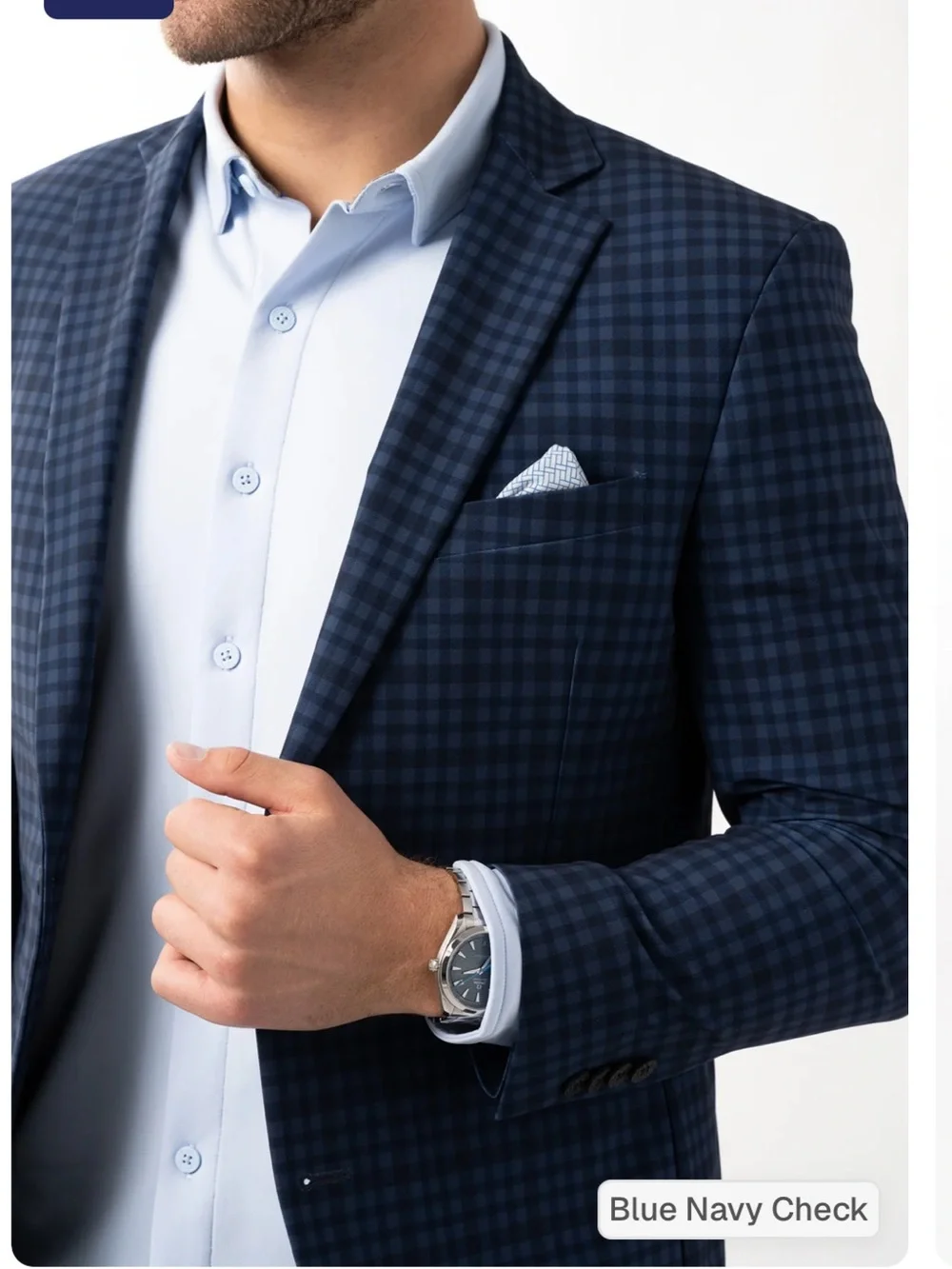 Twillory Navy Blue Performance Blazer Sport Coat Men 40S Stretch Washable Jacket